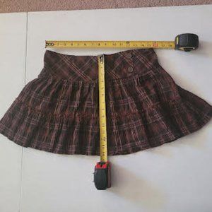 Fresh Brewed juniors brown & black plaid skirt - XL